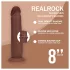 RealRock - realistické dildo s dvojitou hustotou (hnědé) - 20,5 cm