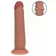   RealRock - realistické dildo s dvojitou hustotou (opálené) - 20,5 cm