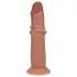 RealRock - realistické dildo s dvojitou hustotou (opálené) - 20,5 cm