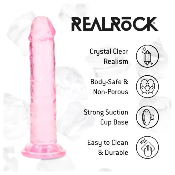 RealRock - realistické dildo s přísavkou (růžové) - 12,7 cm
