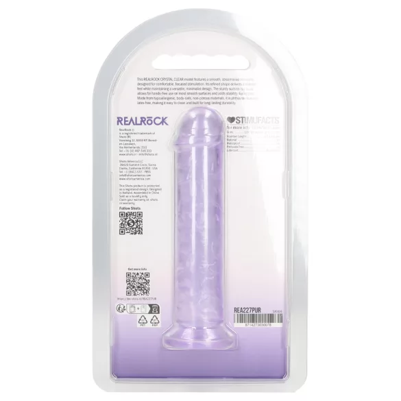 RealRock - realistické dildo s přísavkou (fialové) - 12,7 cm