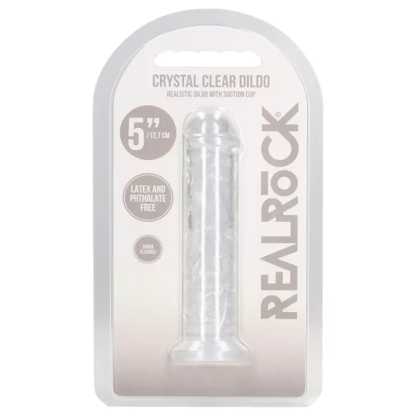RealRock - realistické dildo s přísavkou (průhledné) - 12,7 cm