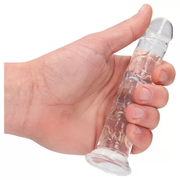 RealRock - realistické dildo s přísavkou (průhledné) - 12,7 cm