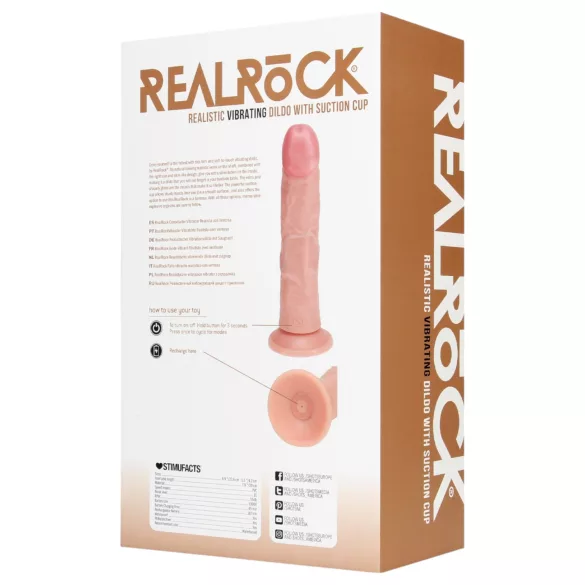 RealRock - realistický vibrátor s přísavkou - tělový 20,5 cm