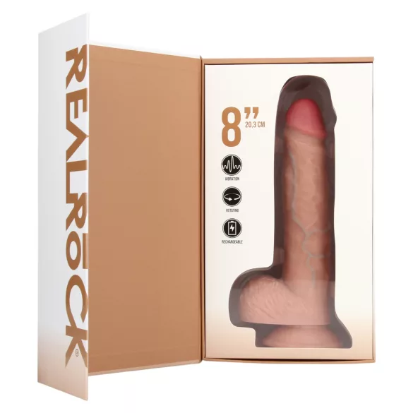 RealRock - rotační vibrátor (přírodní, 20,5 cm)