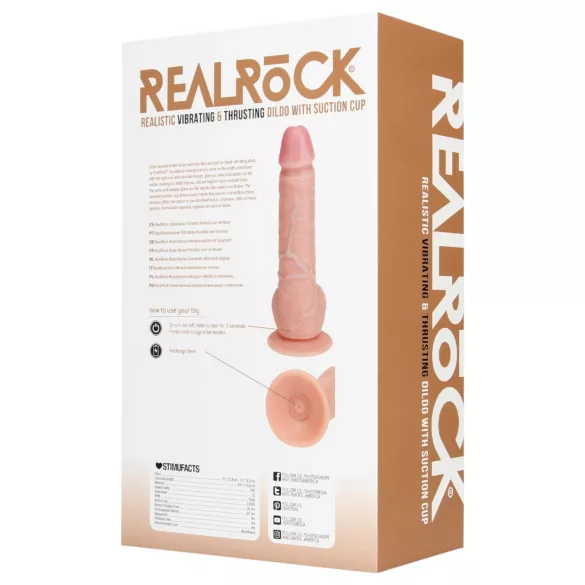 RealRock - realistický vibrátor s přísavkou - tělový 20,5 cm
