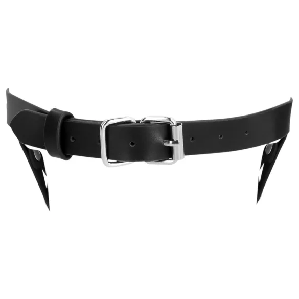 Ouch! - bondage maska - umělá kůže - černá