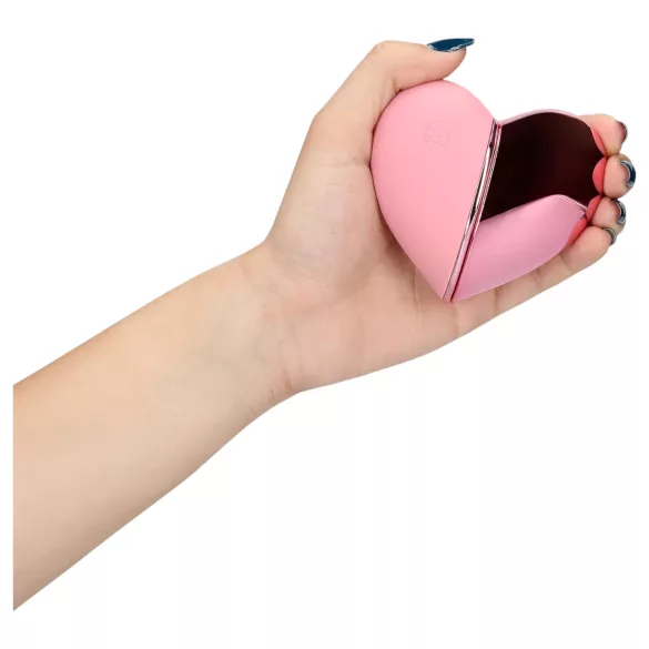 Loveline Tapping Heart - vibrační stimulátor klitorisu - dobíjecí - růžový