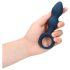 Loveline - kroužkový anální dildo - střední (modrá)