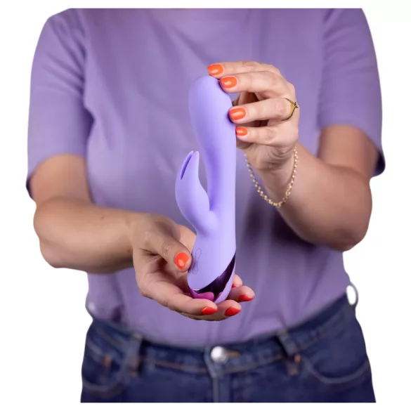Loveline - vibrátor s králičími oušky - dobíjecí - fialový