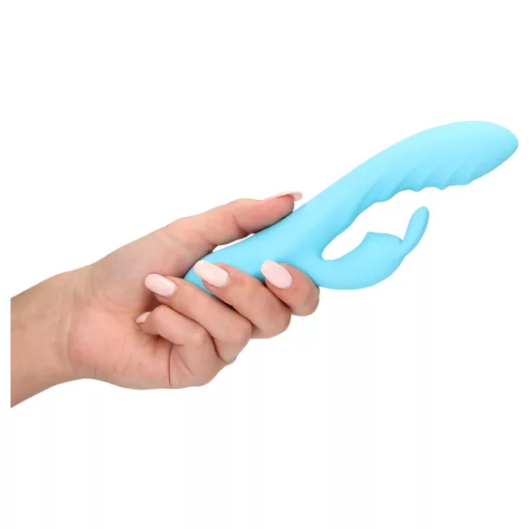 Loveline - vibrátor s králíčkovým stimulátorem klitorisu - vodotěsný - modrý