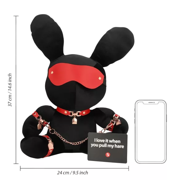Bondage Rabbit - BDSM maska králík - černá