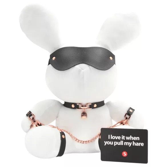 Bondage Rabbit - BDSM maska zajíček - bílá