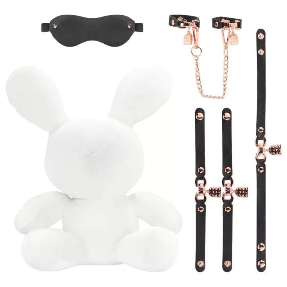 Bondage Rabbit - BDSM maska zajíček - bílá