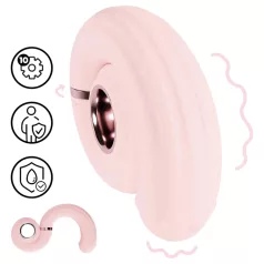   Loveline Perles - vibrátor na G-bod s perličkami - silikon růžový