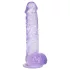 RealRock - realistické dildo s varlaty (fialové) - 12,7 cm