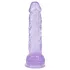 RealRock - realistické dildo s varlaty (fialové) - 12,7 cm