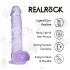 RealRock - realistické dildo s varlaty (fialové) - 12,7 cm