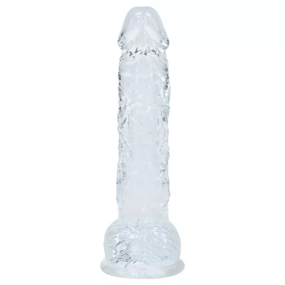 RealRock - realistické dildo s varlaty (průhledné) - 12,7 cm