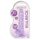 REALROCK - průhledný realistický dildo - fialový (17 cm)