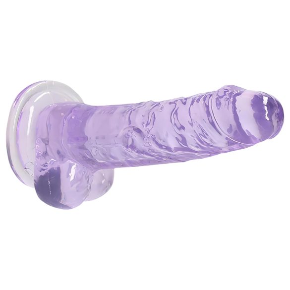 RealRock - realistické dildo - průhledné lila 17 cm