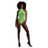 Ouch! - Svítící tělový body s pásky (neonová zelená) - XL-4XL