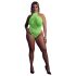 Ouch! - Svítící tělový body s pásky (neonová zelená) - XL-4XL