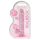 REALROCK - průhledné realistické dildo - růžové (17 cm)
