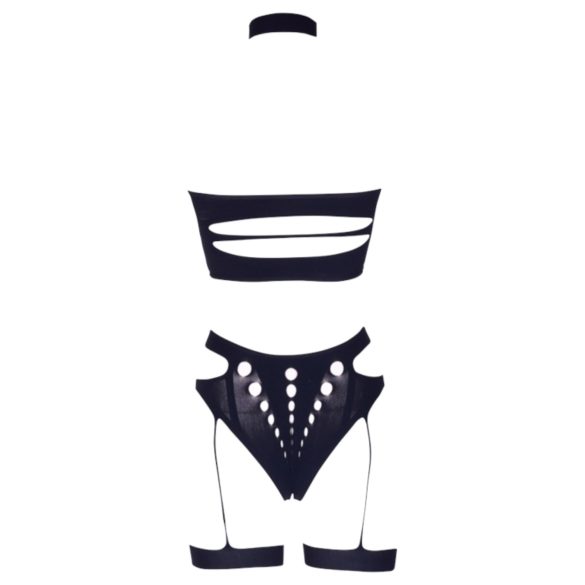 Le Désir - plus size 3dílná souprava spodního prádla - černá XL-4XL