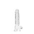 REALROCK - průhledné realistické dildo - průhledné (17 cm)