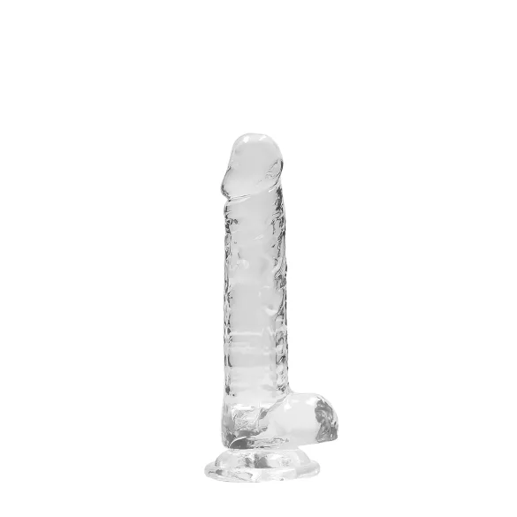 RealRock - realistické dildo - průhledné - 17 cm