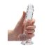 REALROCK - průhledné realistické dildo - průhledné (17 cm)