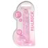 REALROCK - průhledný realistický dildo - růžový (19 cm)