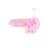 REALROCK - průhledný realistický dildo - růžový (19 cm)