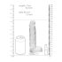 REALROCK - průhledné realistické dildo - transparentní (19 cm)