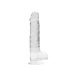 REALROCK - průhledné realistické dildo - transparentní (19 cm)