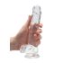 REALROCK - průhledné realistické dildo - transparentní (19 cm)