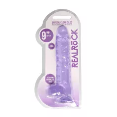   RealRock - realistické dildo - průhledné - fialové - 22 cm