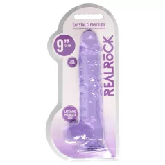   RealRock - realistické dildo - průhledné - fialové - 22 cm