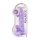 REALROCK - průhledné realistické dildo - fialové (22 cm)