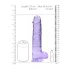 RealRock - realistické dildo - průhledné - fialové - 22 cm