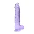RealRock - realistické dildo - průhledné - fialové - 22 cm