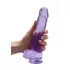 RealRock - realistické dildo - průhledné - fialové - 22 cm