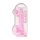 REALROCK - průsvitné realistické dildo - růžové (22 cm)