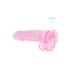REALROCK - průsvitné realistické dildo - růžové (22 cm)
