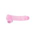 REALROCK - průsvitné realistické dildo - růžové (22 cm)