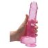 REALROCK - průsvitné realistické dildo - růžové (22 cm)