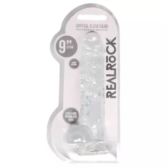 RealRock - realistické dildo - průhledné - 22 cm