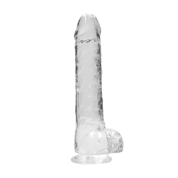 RealRock - realistické dildo - průhledné - 22 cm