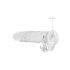 REALROCK - průhledné realistické dildo - průhledné (22 cm)